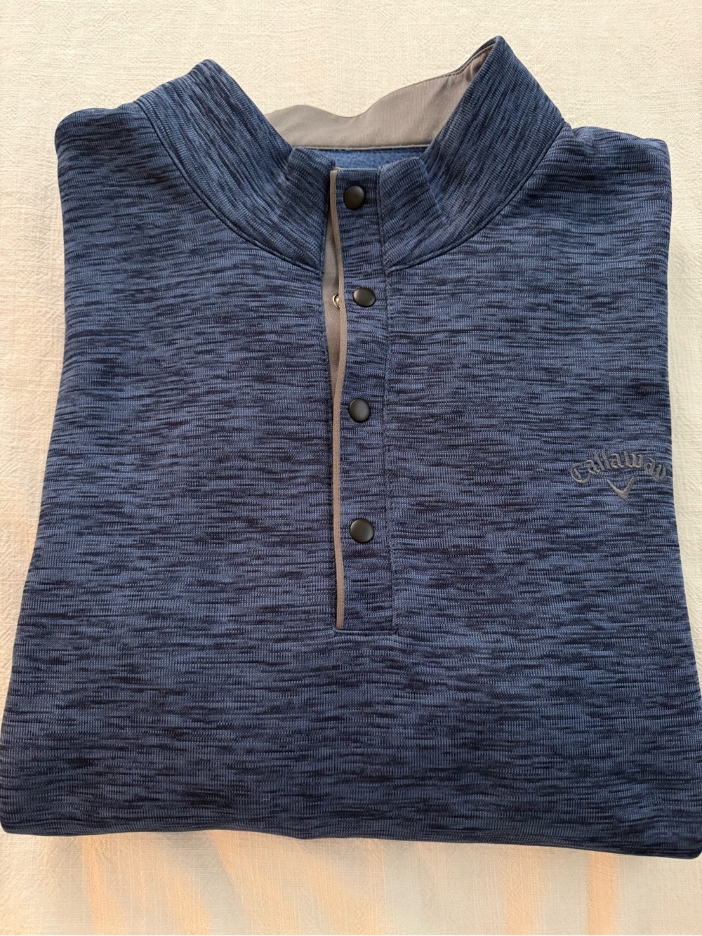 Callaway Men's Heather Navy Quarter-Snap Pullover